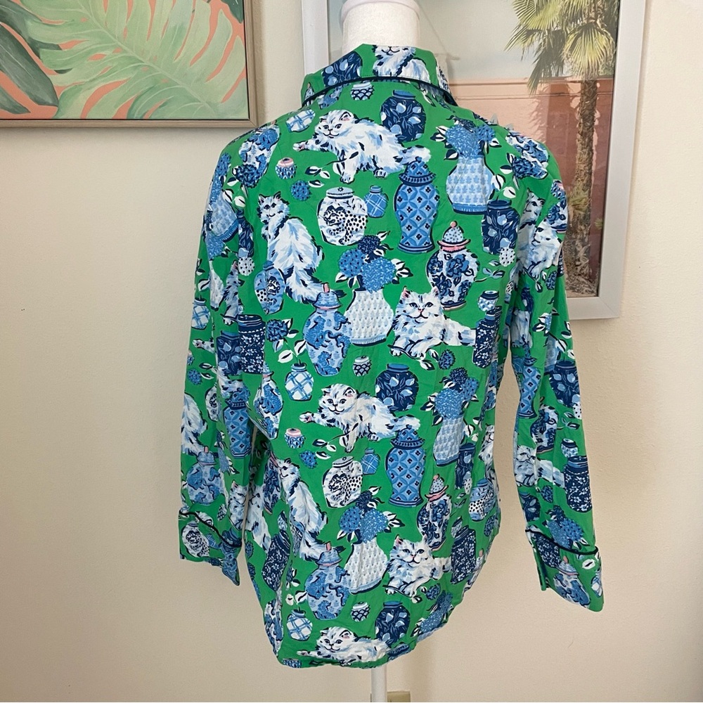 Printfresh Fancy Cat Long Sleeve Pajama Top in Size XS - Picture 8 of 8